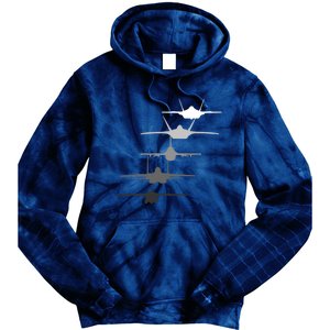 Air Force Fighter Jets F-4 F-111 F-15 F-16 F-22 F-35 Tie Dye Hoodie