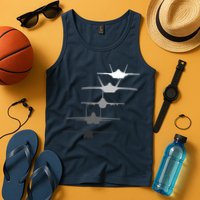 Air Force Fighter Jets F-4 F-111 F-15 F-16 F-22 F-35 Tank Top