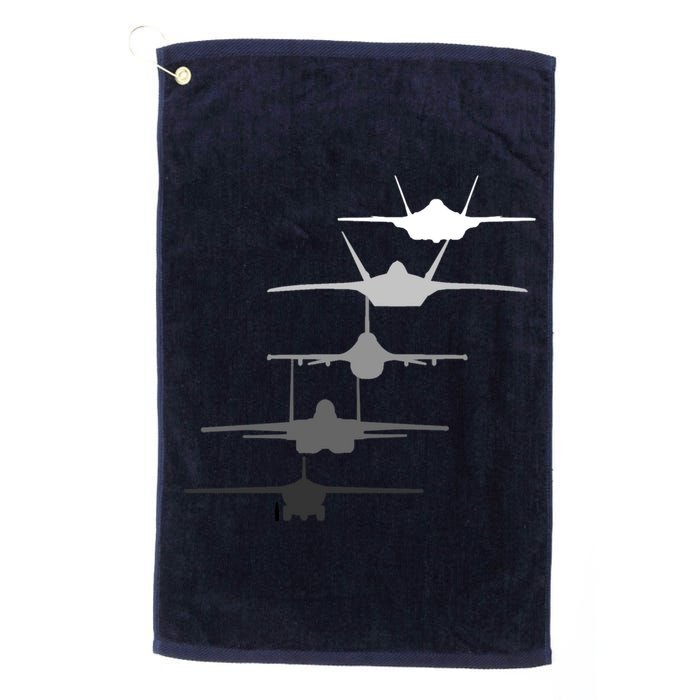 Air Force Fighter Jets F-4 F-111 F-15 F-16 F-22 F-35 Golf Towel