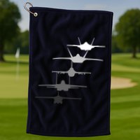 Air Force Fighter Jets F-4 F-111 F-15 F-16 F-22 F-35 Golf Towel