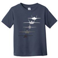 Air Force Fighter Jets F-4 F-111 F-15 F-16 F-22 F-35 Toddler T-Shirt