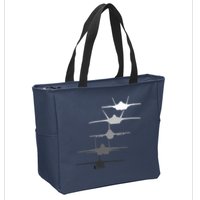 Air Force Fighter Jets F-4 F-111 F-15 F-16 F-22 F-35 Zip Tote Bag