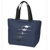 Air Force Fighter Jets F-4 F-111 F-15 F-16 F-22 F-35 Zip Tote Bag