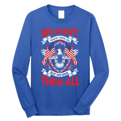 American Flag Freedom Love For Your Country Patriotism Cute Gift Long Sleeve Shirt