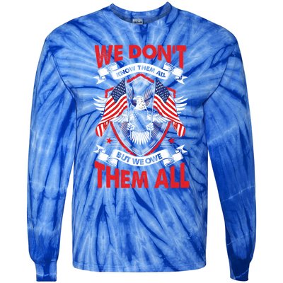 American Flag Freedom Love For Your Country Patriotism Cute Gift Tie-Dye Long Sleeve Shirt