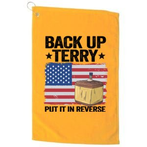 American Flag Firework Back Up Terry Put It In Reverse Terry Cool Gift Platinum Collection Golf Towel