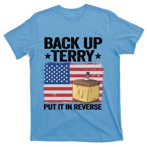 American Flag Firework Back Up Terry Put It In Reverse Terry Cool Gift T-Shirt