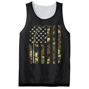 American Flag Fishing Rod Bass Fish Pole Camouflage Mesh Reversible Basketball Jersey Tank