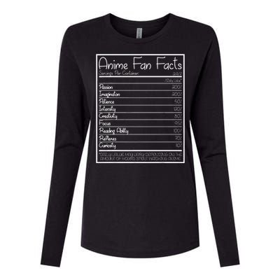 Anime Fan Facts Funny Womens Cotton Relaxed Long Sleeve T-Shirt