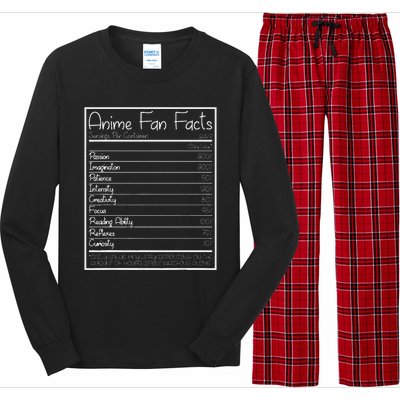 Anime Fan Facts Funny Long Sleeve Pajama Set