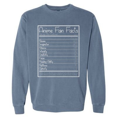 Anime Fan Facts Funny Garment-Dyed Sweatshirt