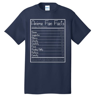 Anime Fan Facts Funny Tall T-Shirt