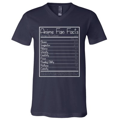 Anime Fan Facts Funny V-Neck T-Shirt