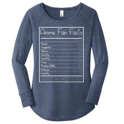 Anime Fan Facts Funny Women's Perfect Tri Tunic Long Sleeve Shirt