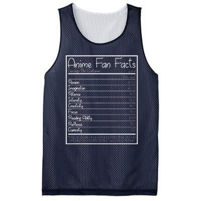 Anime Fan Facts Funny Mesh Reversible Basketball Jersey Tank