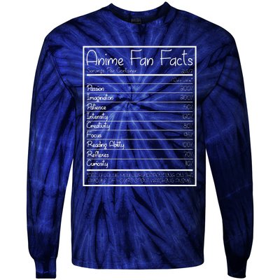 Anime Fan Facts Funny Tie-Dye Long Sleeve Shirt