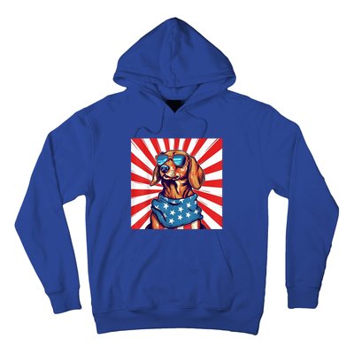 America Flag Funny Dachsund Weiner Dog Weenie Usa Gift Hoodie