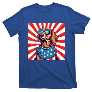 America Flag Funny Dachsund Weiner Dog Weenie Usa Gift T-Shirt