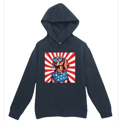 America Flag Funny Dachsund Weiner Dog Weenie Usa Gift Urban Pullover Hoodie