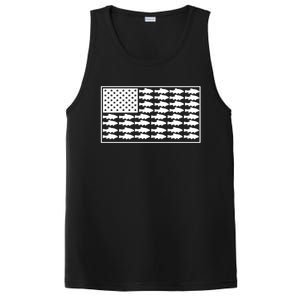 American Flag Fishes Gift PosiCharge Competitor Tank