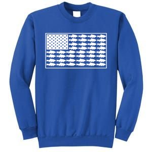 American Flag Fishes Gift Sweatshirt