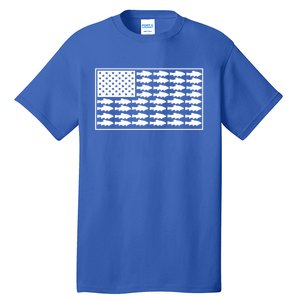 American Flag Fishes Gift Tall T-Shirt