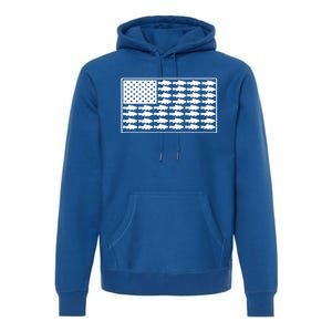 American Flag Fishes Gift Premium Hoodie