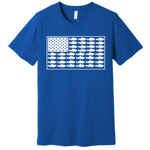 American Flag Fishes Gift Premium T-Shirt