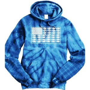 American Flag Fishes Gift Tie Dye Hoodie