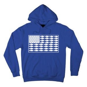 American Flag Fishes Gift Tall Hoodie