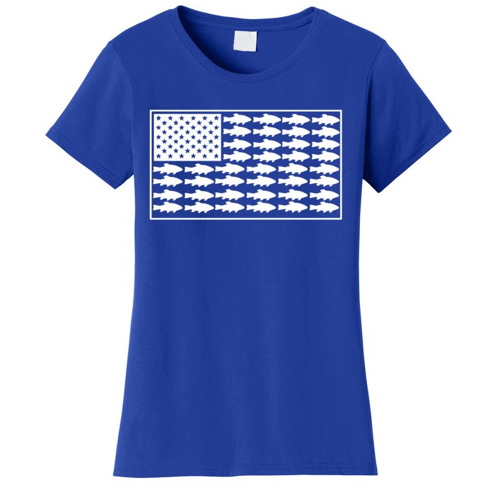 American Flag Fishes Gift Women's T-Shirt