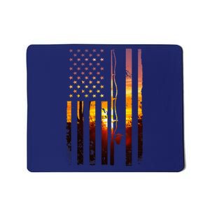 American Flag Fish Fisher Fisherman Funny Bass Fishing Usa Mousepad