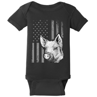 American Flag Farmer Chicken Lover Baby Bodysuit