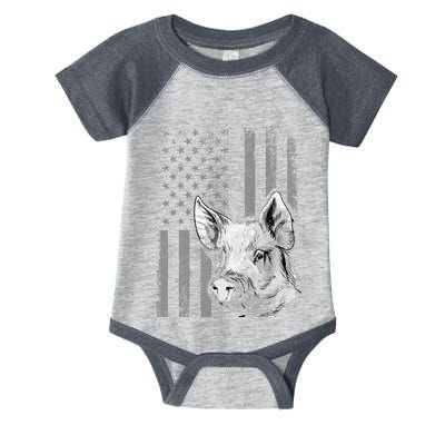 American Flag Farmer Chicken Lover Infant Baby Jersey Bodysuit