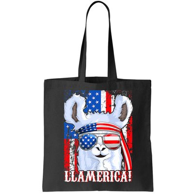 American Flag Funny 4th Of July Llamerica Bag