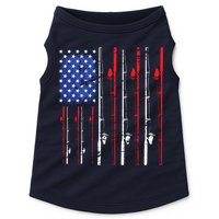 American Flag Fishing Rod Fishing Lover Doggie Tank