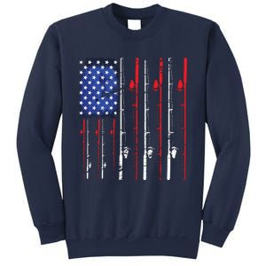 American Flag Fishing Rod Fishing Lover Sweatshirt