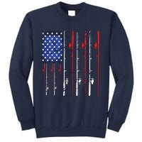 American Flag Fishing Rod Fishing Lover Sweatshirt