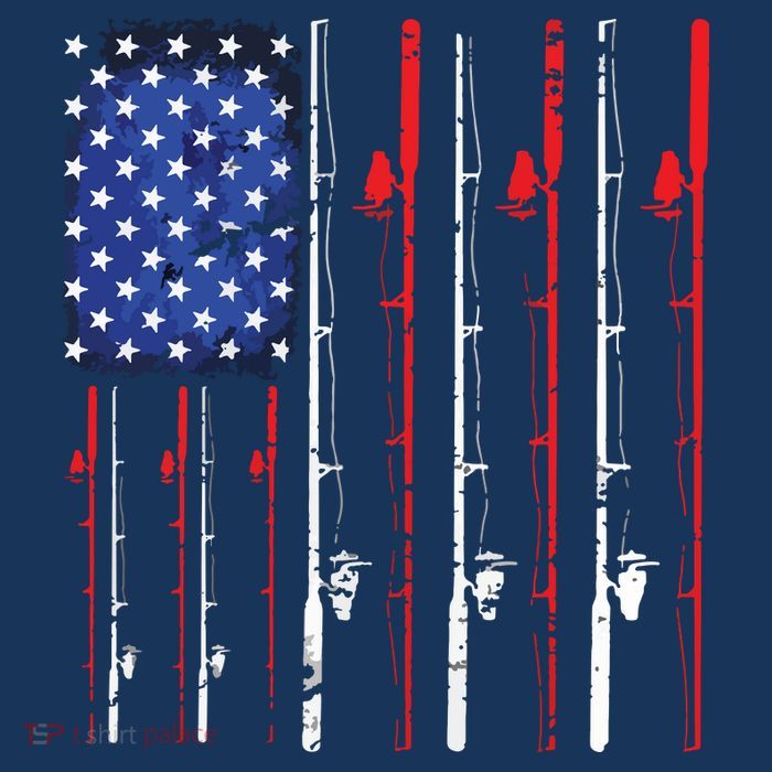 American Flag Fishing Rod Fishing Lover Baby Bodysuit