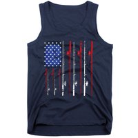 American Flag Fishing Rod Fishing Lover Tank Top