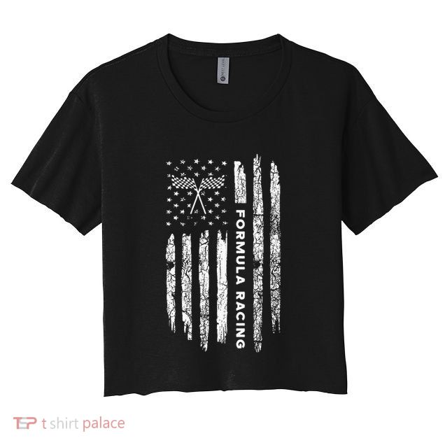 American Flag Formula Racing Vintage Formula Racing Crop Top