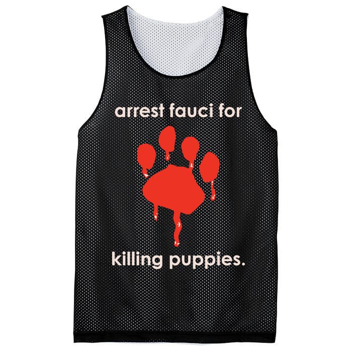 Arrest Fauci For Killing Puppies Mesh Reversible Basketball Jersey Tank