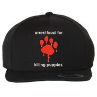 Arrest Fauci For Killing Puppies Wool Snapback Cap
