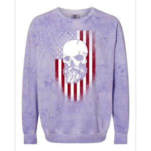 American Flag Funny Gift Colorblast Crewneck Sweatshirt