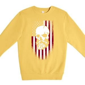 American Flag Funny Gift Premium Crewneck Sweatshirt