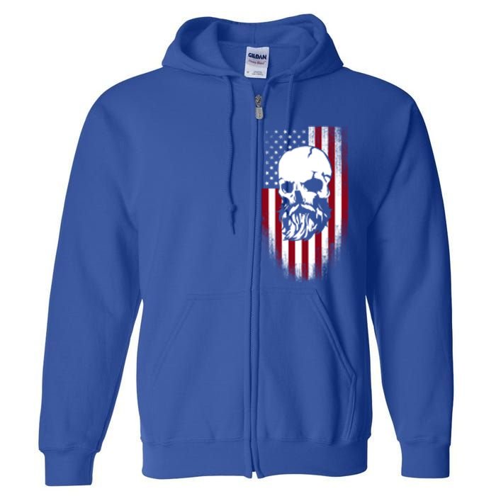 American Flag Funny Gift Full Zip Hoodie