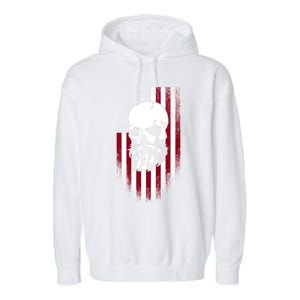 American Flag Funny Gift Garment-Dyed Fleece Hoodie