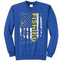 American Flag Fishing Rod Usa Patriotic Funny Gift Sweatshirt