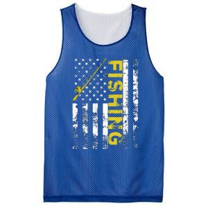 American Flag Fishing Rod Usa Patriotic Funny Gift Mesh Reversible Basketball Jersey Tank