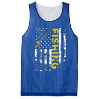 American Flag Fishing Rod Usa Patriotic Funny Gift Mesh Reversible Basketball Jersey Tank